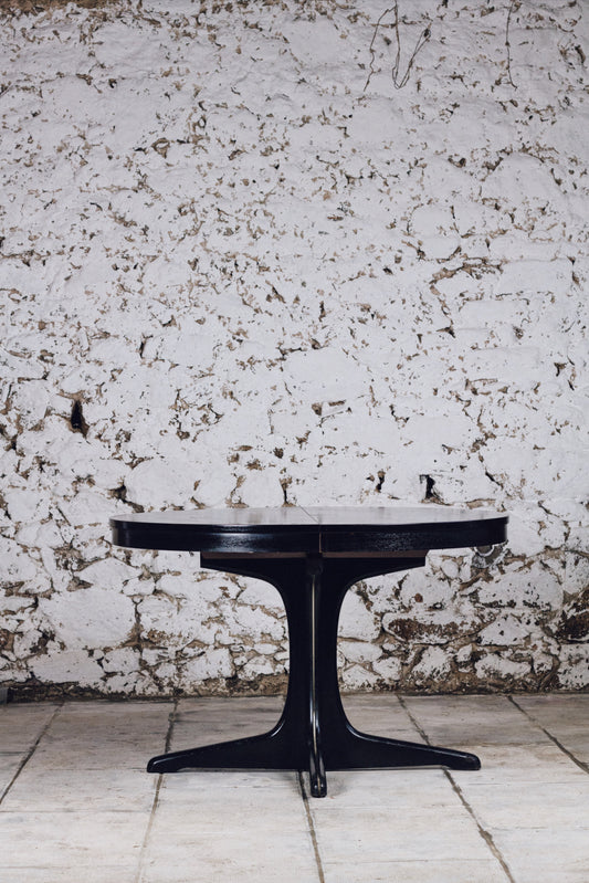 Table ronde noire Baumann extensible