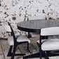 Table ronde noire Baumann extensible