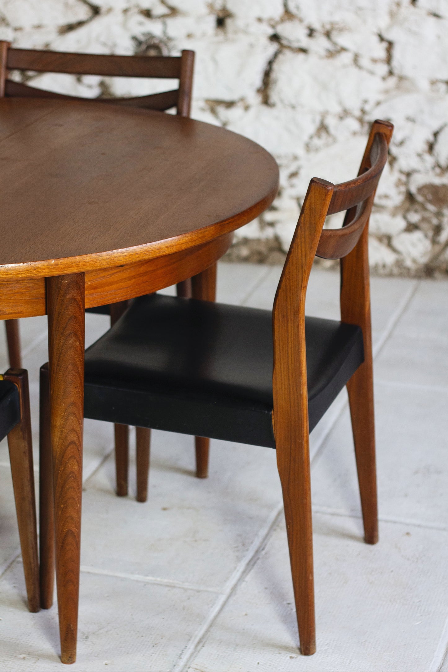 Table ronde vintage en teck, 1960