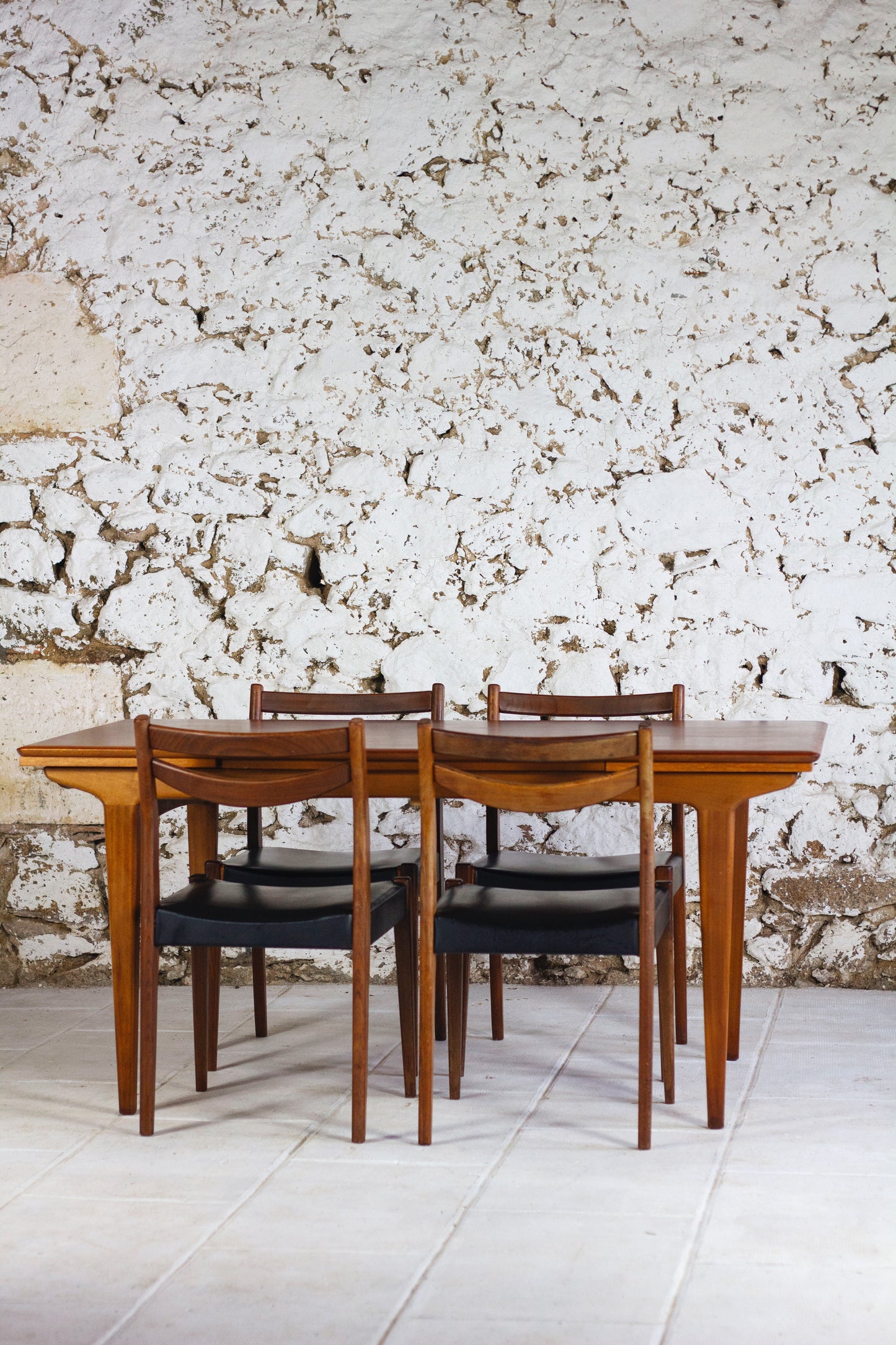Table à manger scandinave en teck à rallonges, 1960