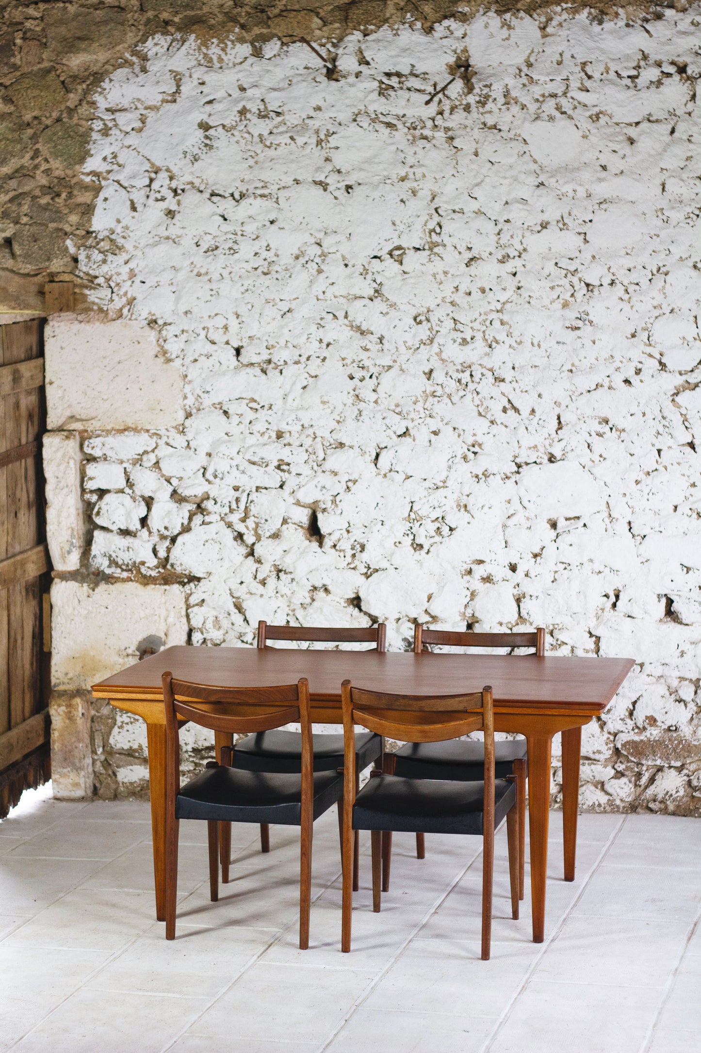 Table à manger scandinave en teck à rallonges, 1960