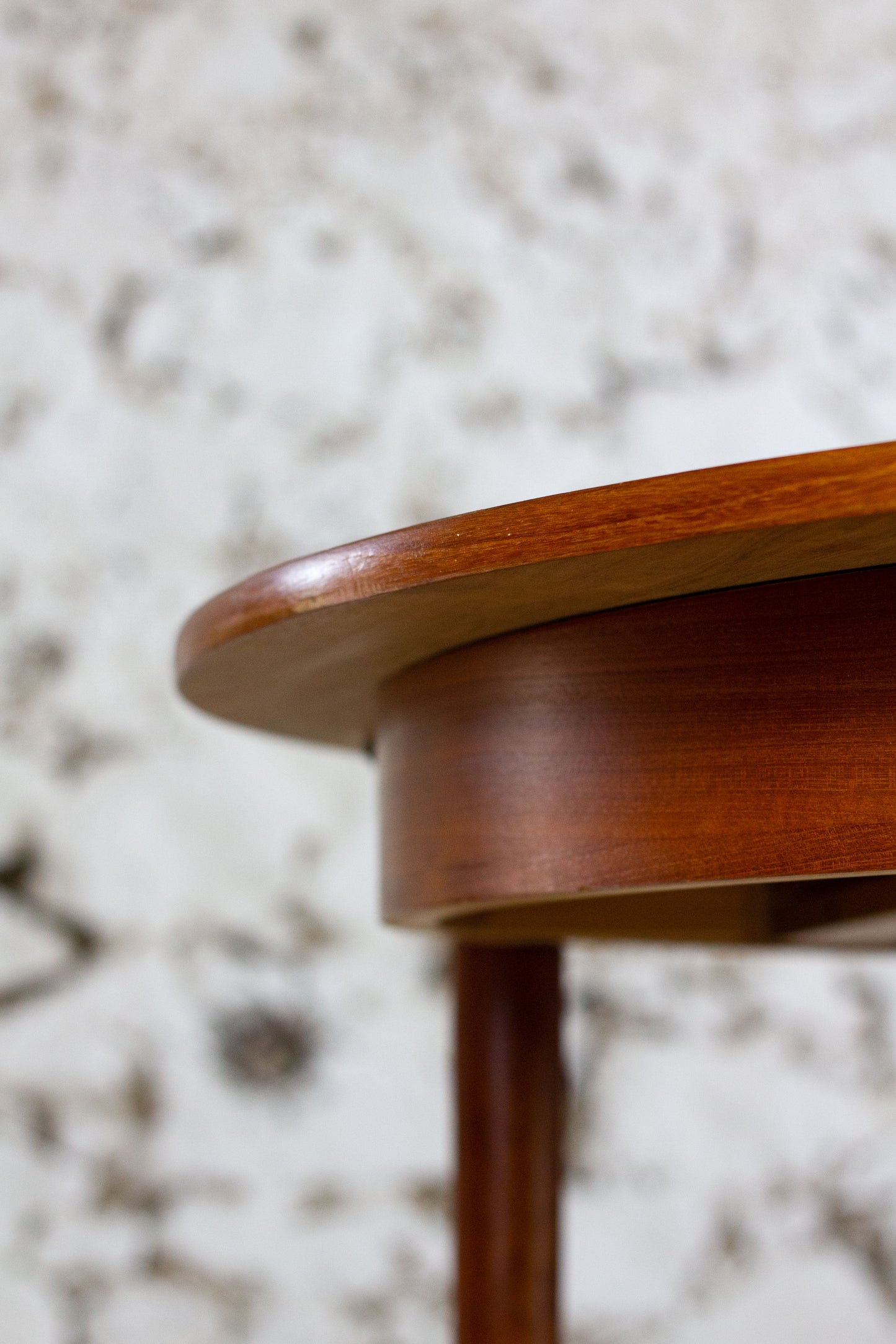 Table ronde vintage extensible en teck, 1960