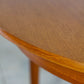 Table ronde vintage extensible en teck, 1960