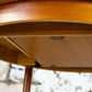Table ronde vintage extensible en teck, 1960