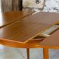 Table ronde vintage extensible en teck, 1960