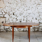 Table ronde vintage extensible en teck, 1960