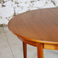 Table ronde vintage extensible en teck, 1960
