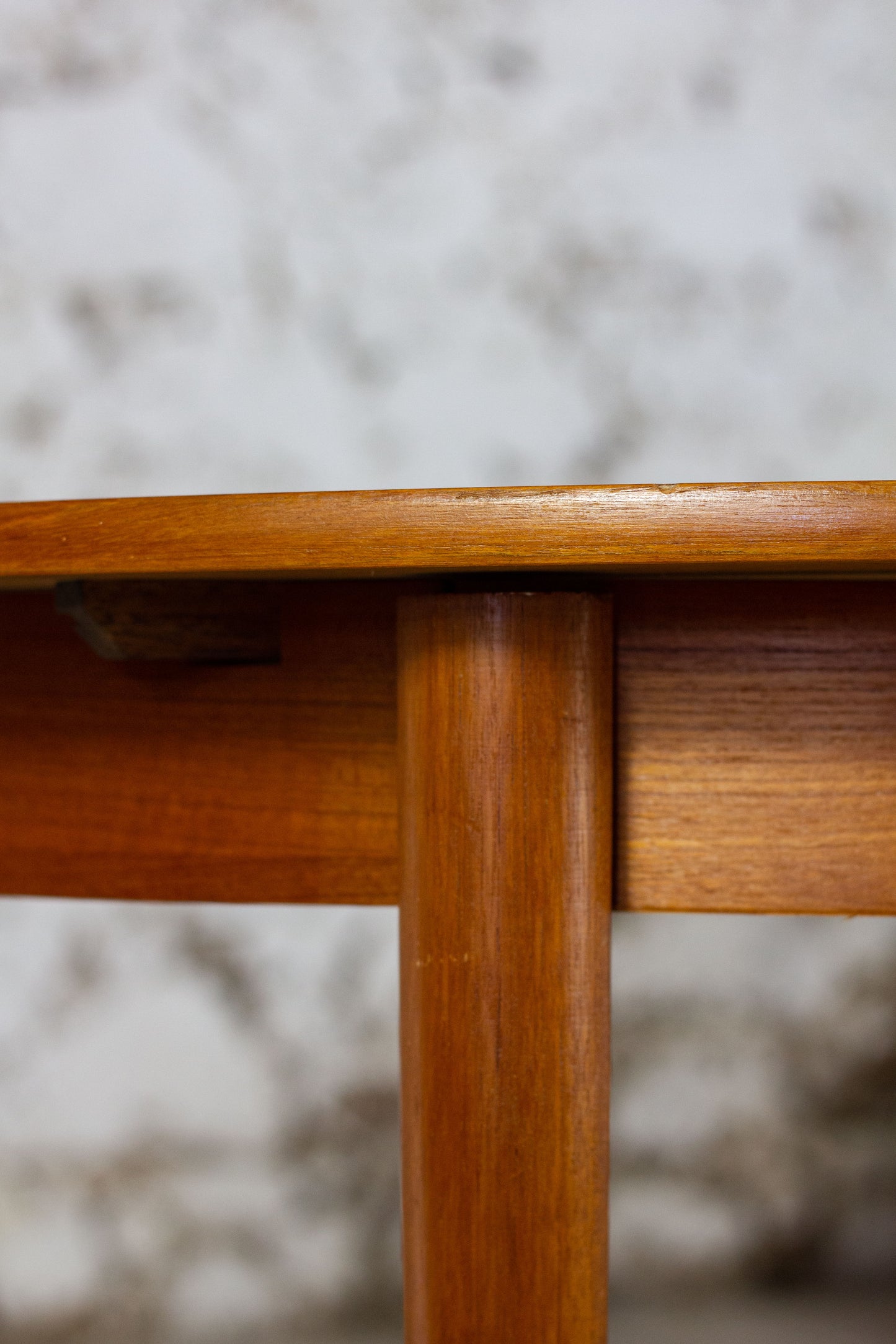 Table ronde vintage extensible en teck, 1960