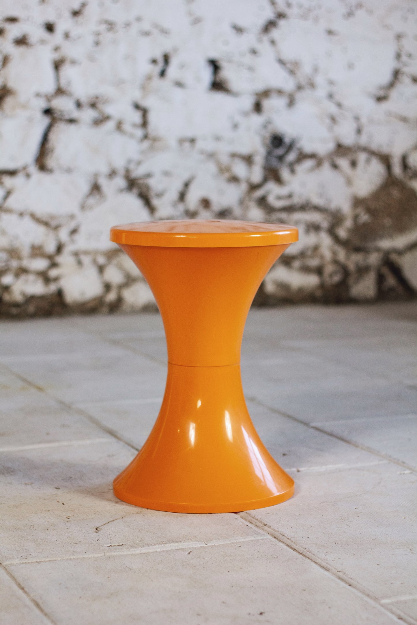 Tabouret Tam Tam orange par Henri Massonnet pour Stamp, 1970