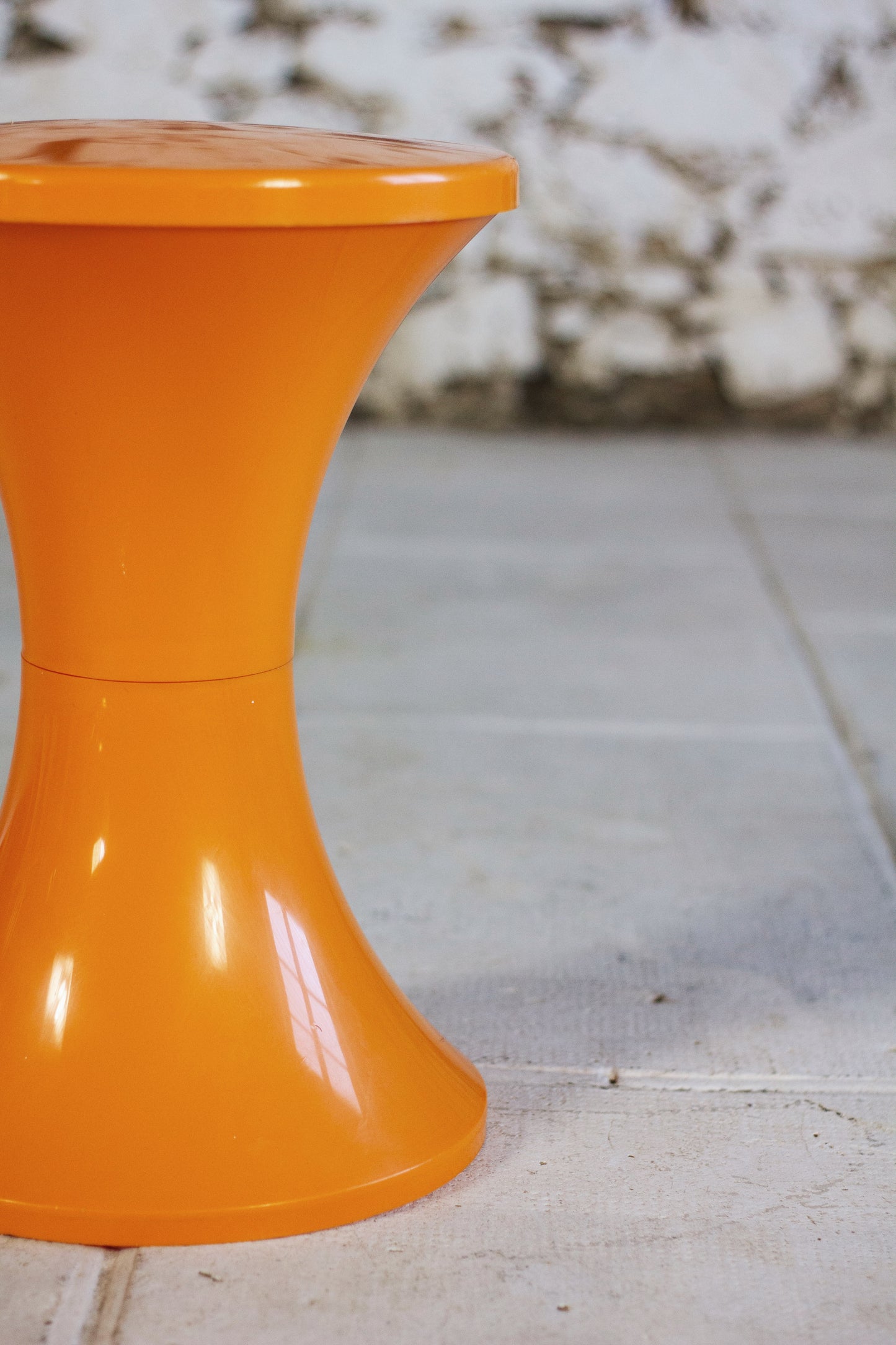 Tabouret Tam Tam orange par Henri Massonnet pour Stamp, 1970