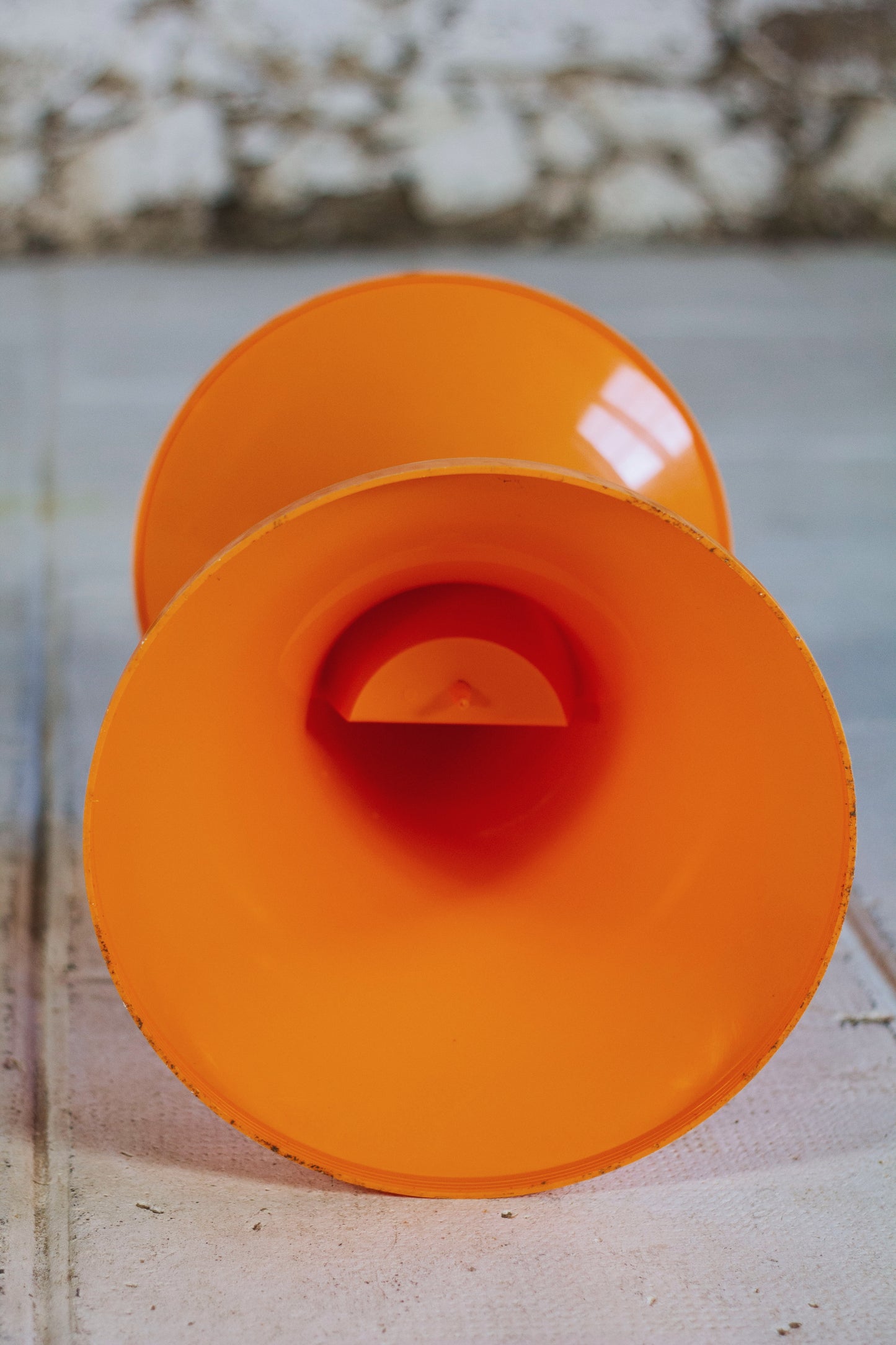 Tabouret Tam Tam orange par Henri Massonnet pour Stamp, 1970