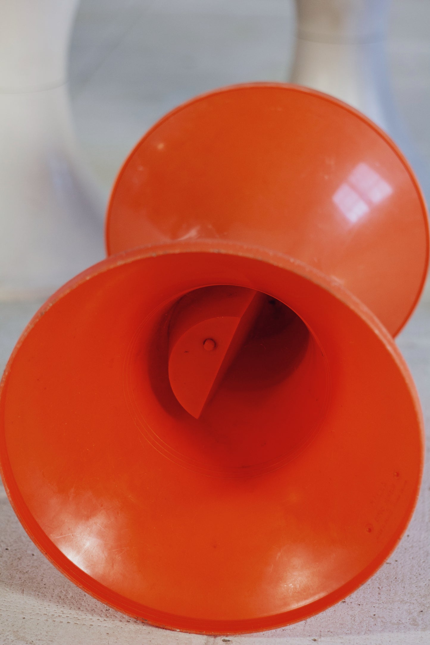 Tabouret Tam Tam orange foncé par Henri Massonnet pour Stamp, 1970