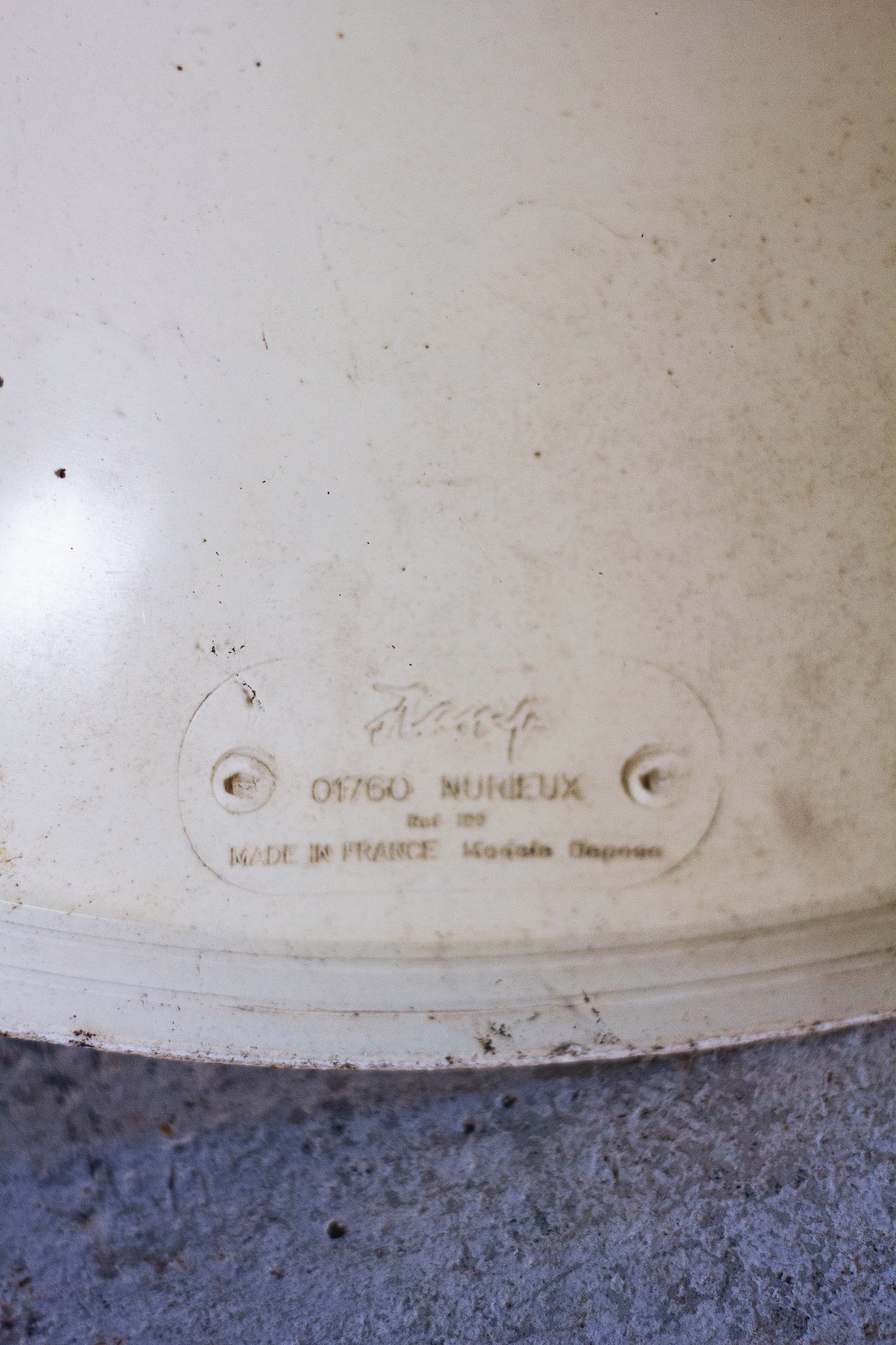 Tabouret Tam Tam blanc par Henri Massonnet pour Stamp, 1970