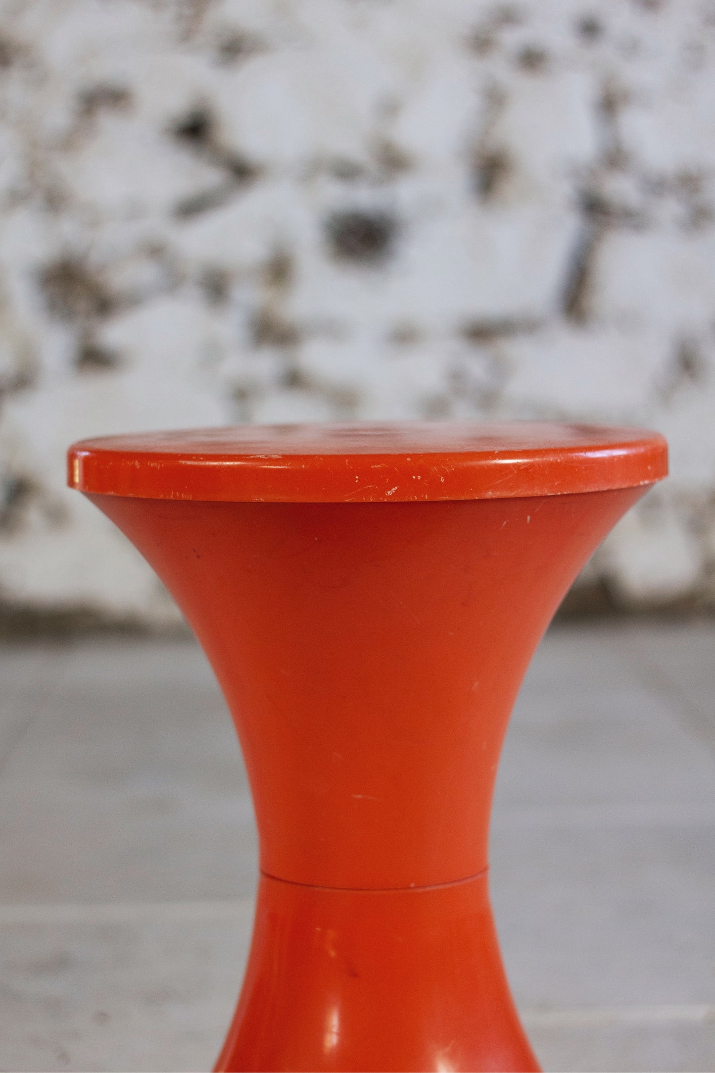 Tabouret Tam Tam orange foncé par Henri Massonnet pour Stamp, 1970