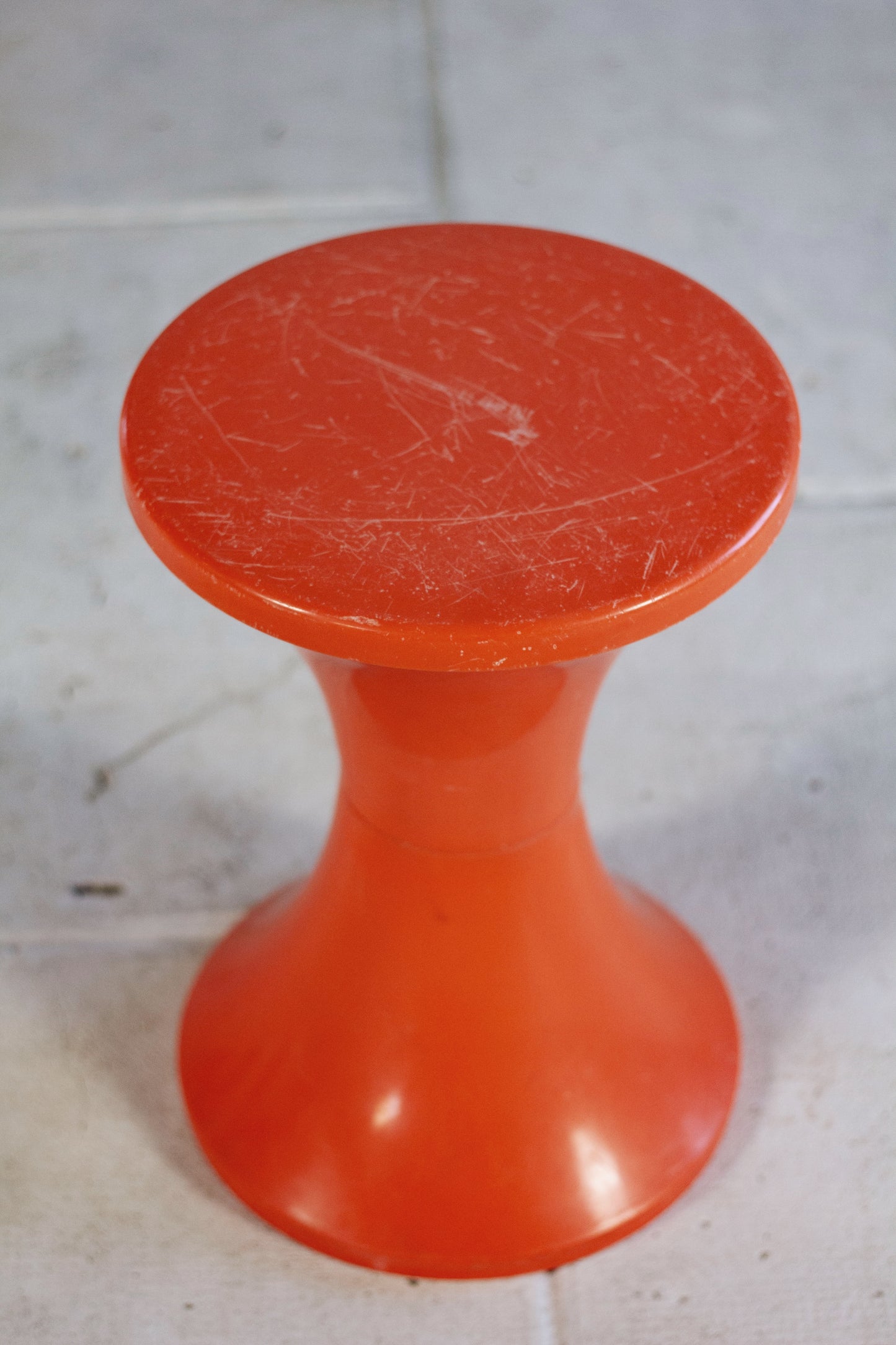 Tabouret Tam Tam orange foncé par Henri Massonnet pour Stamp, 1970