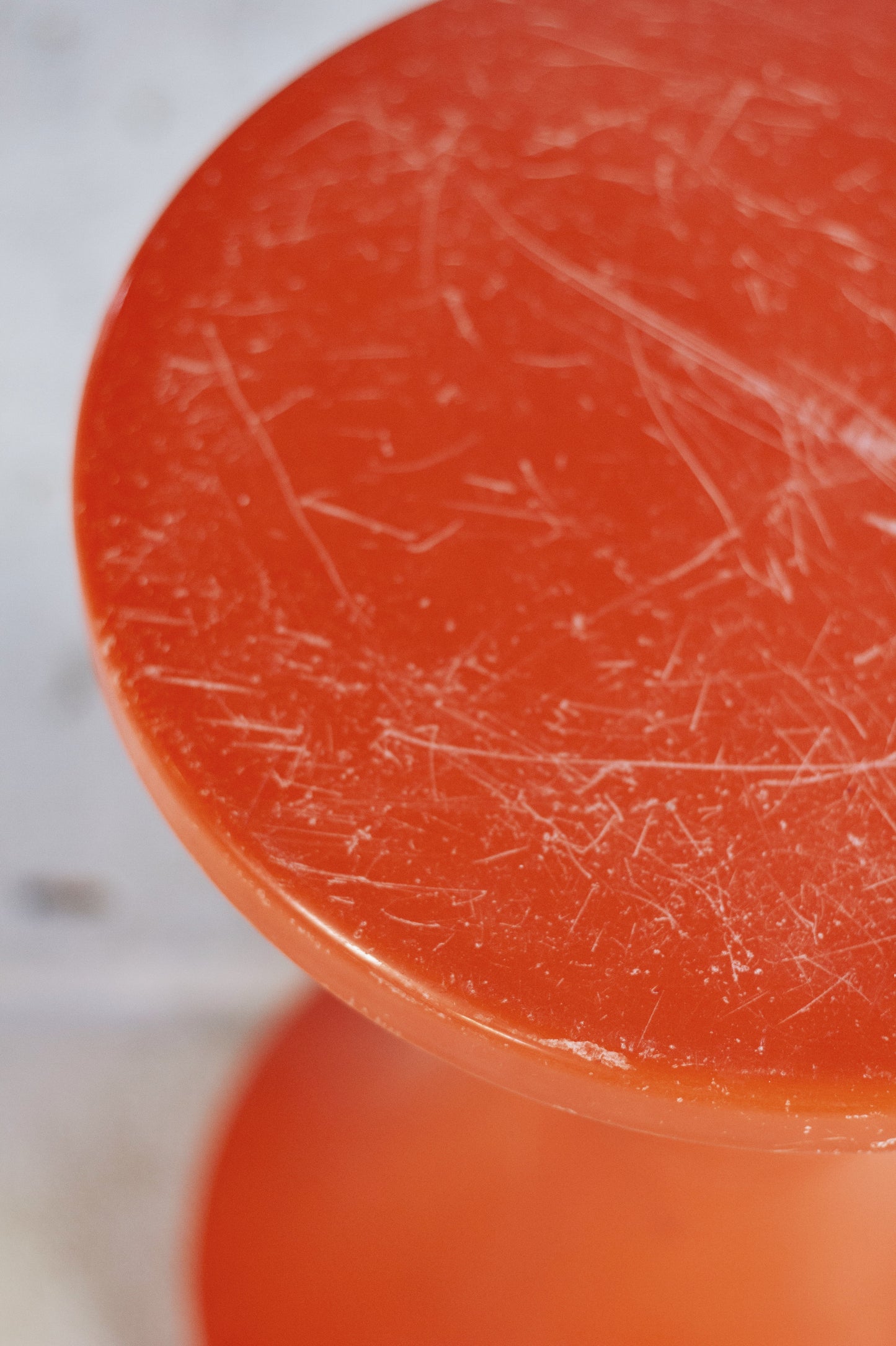 Tabouret Tam Tam orange foncé par Henri Massonnet pour Stamp, 1970