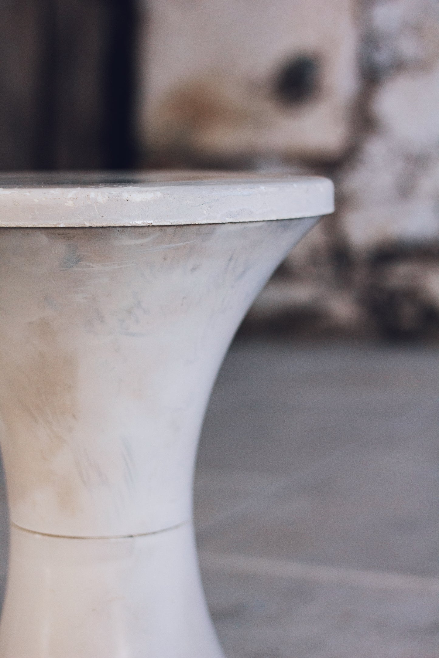 Tabouret Tam Tam blanc par Henri Massonnet pour Stamp, 1970