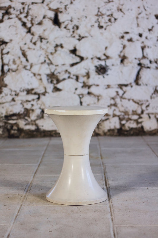 Tabouret Tam Tam blanc par Henri Massonnet pour Stamp, 1970