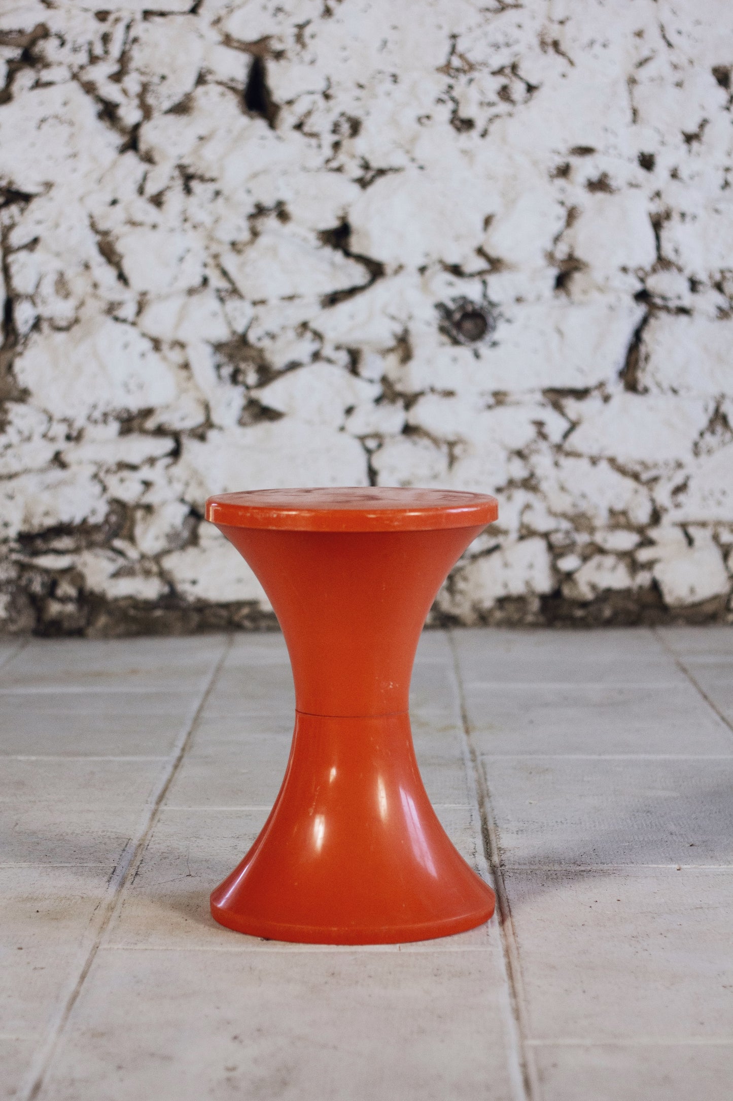 Tabouret Tam Tam orange foncé par Henri Massonnet pour Stamp, 1970
