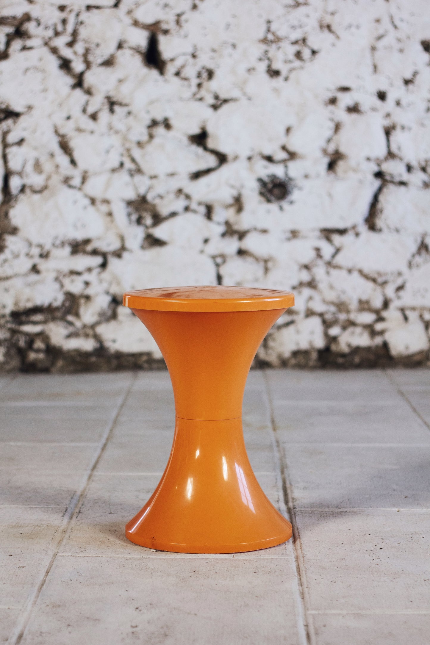 Tabouret Tam Tam orange par Henri Massonnet pour Stamp, 1970