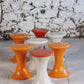 Tabouret Tam Tam orange par Henri Massonnet pour Stamp, 1970