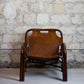 Fauteuil "safari" en cuir et bambou par Tito Agnoli, 1960