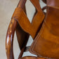 Fauteuil "safari" en cuir et bambou par Tito Agnoli, 1960