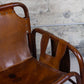 Fauteuil "safari" en cuir et bambou par Tito Agnoli, 1960