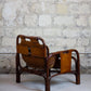 Fauteuil "safari" en cuir et bambou par Tito Agnoli, 1960