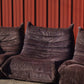 Ensemble de 3 canapés Togo en velours aubergine par Michel Ducaroy, LIGNE ROSET, 1973
