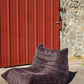 Ensemble de 3 canapés Togo en velours aubergine par Michel Ducaroy, LIGNE ROSET, 1973