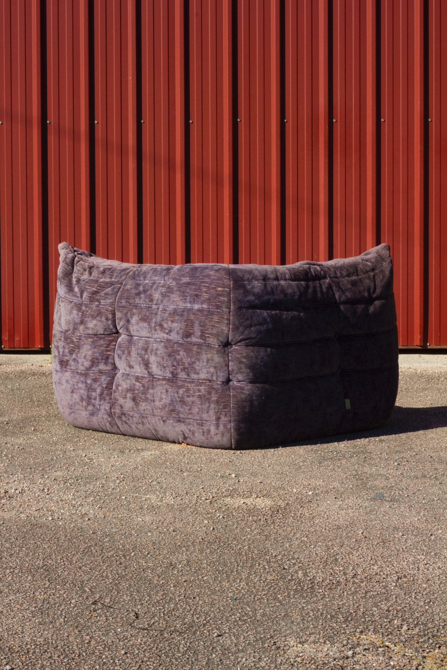 Ensemble de 3 canapés Togo en velours aubergine par Michel Ducaroy, LIGNE ROSET, 1973