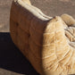 Canapé Togo 2 places en velours beige par Michel Ducaroy, LIGNE ROSET, 1973