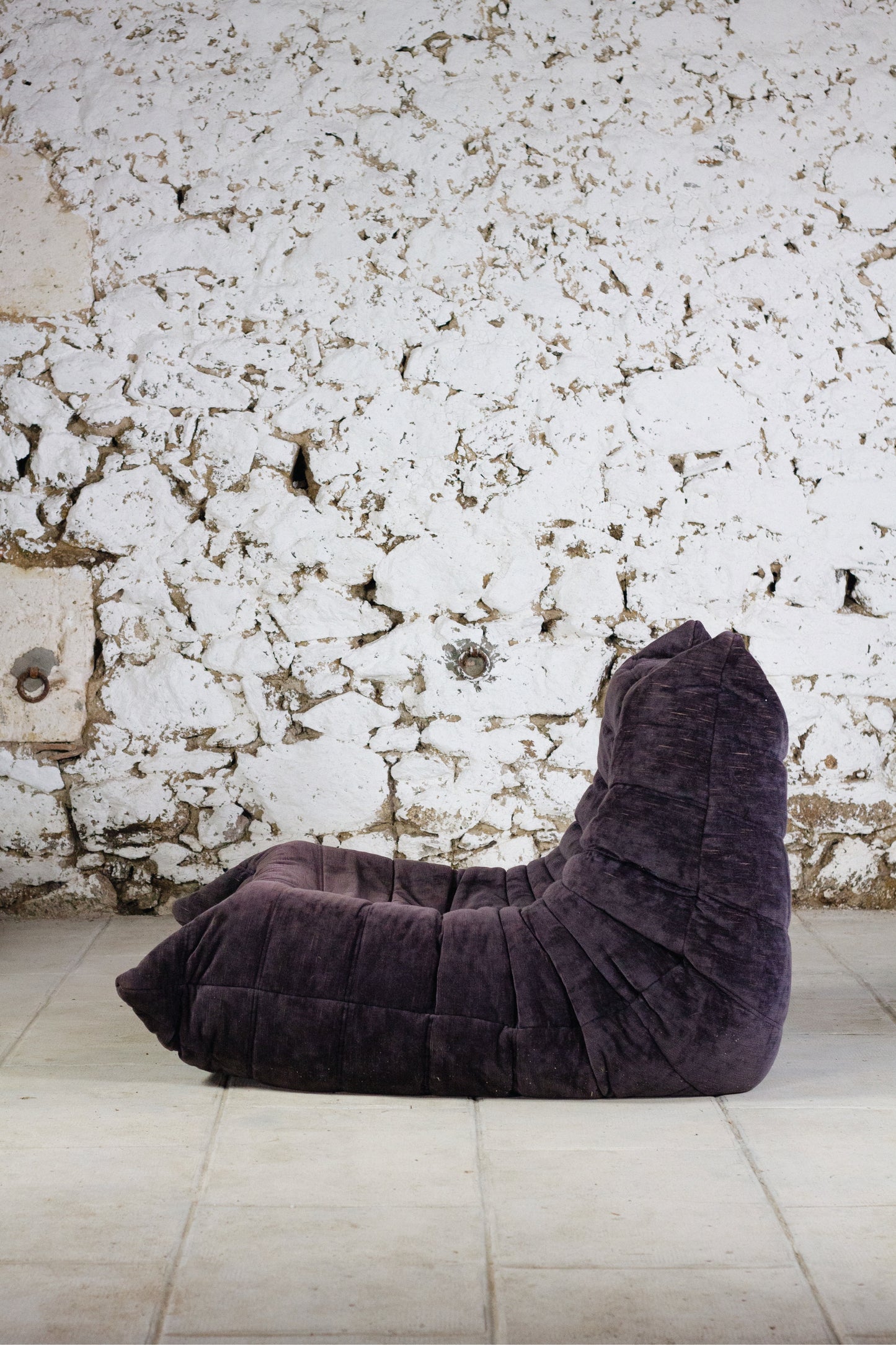 Ensemble de 3 canapés Togo en velours aubergine par Michel Ducaroy, LIGNE ROSET, 1973