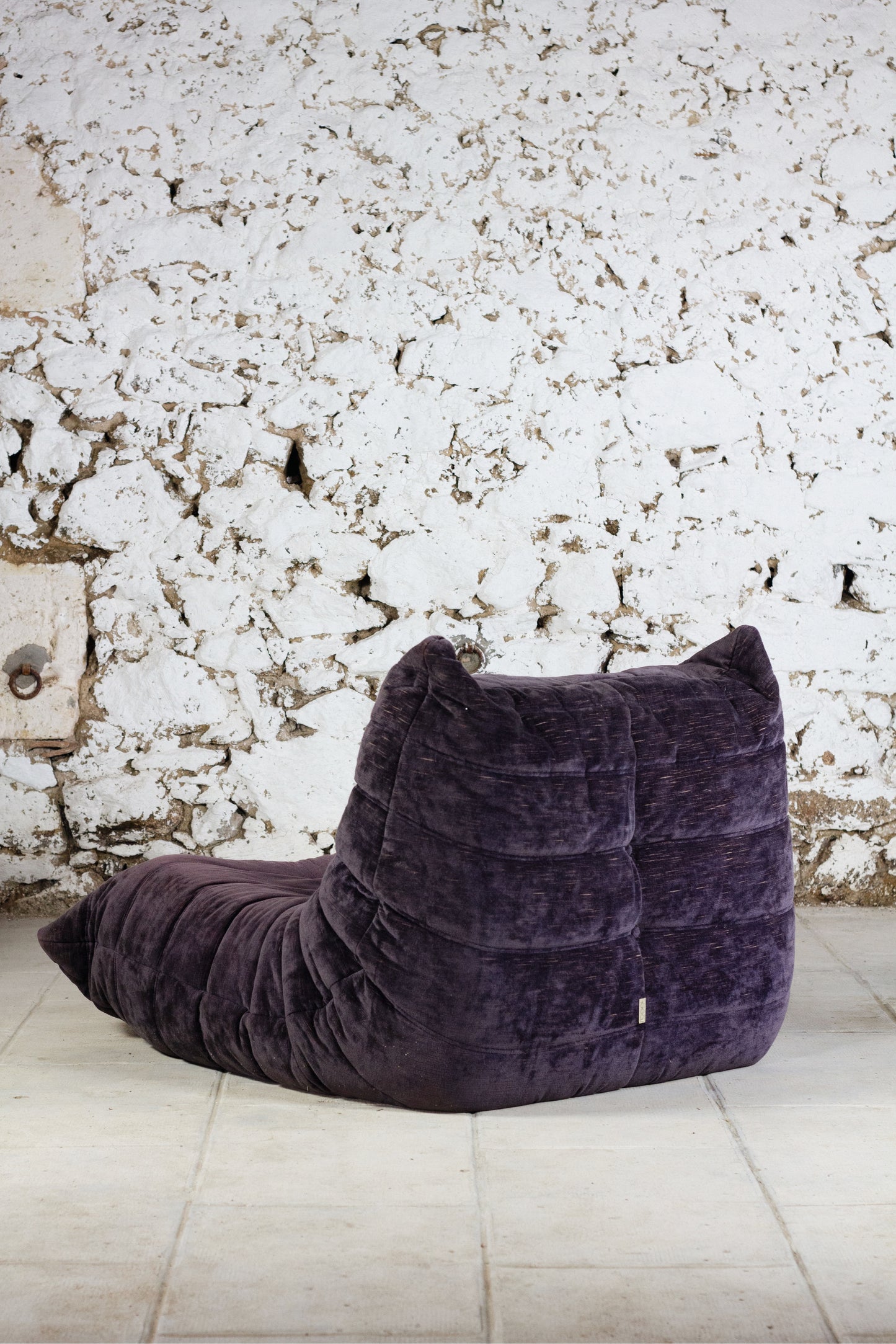 Ensemble de 3 canapés Togo en velours aubergine par Michel Ducaroy, LIGNE ROSET, 1973