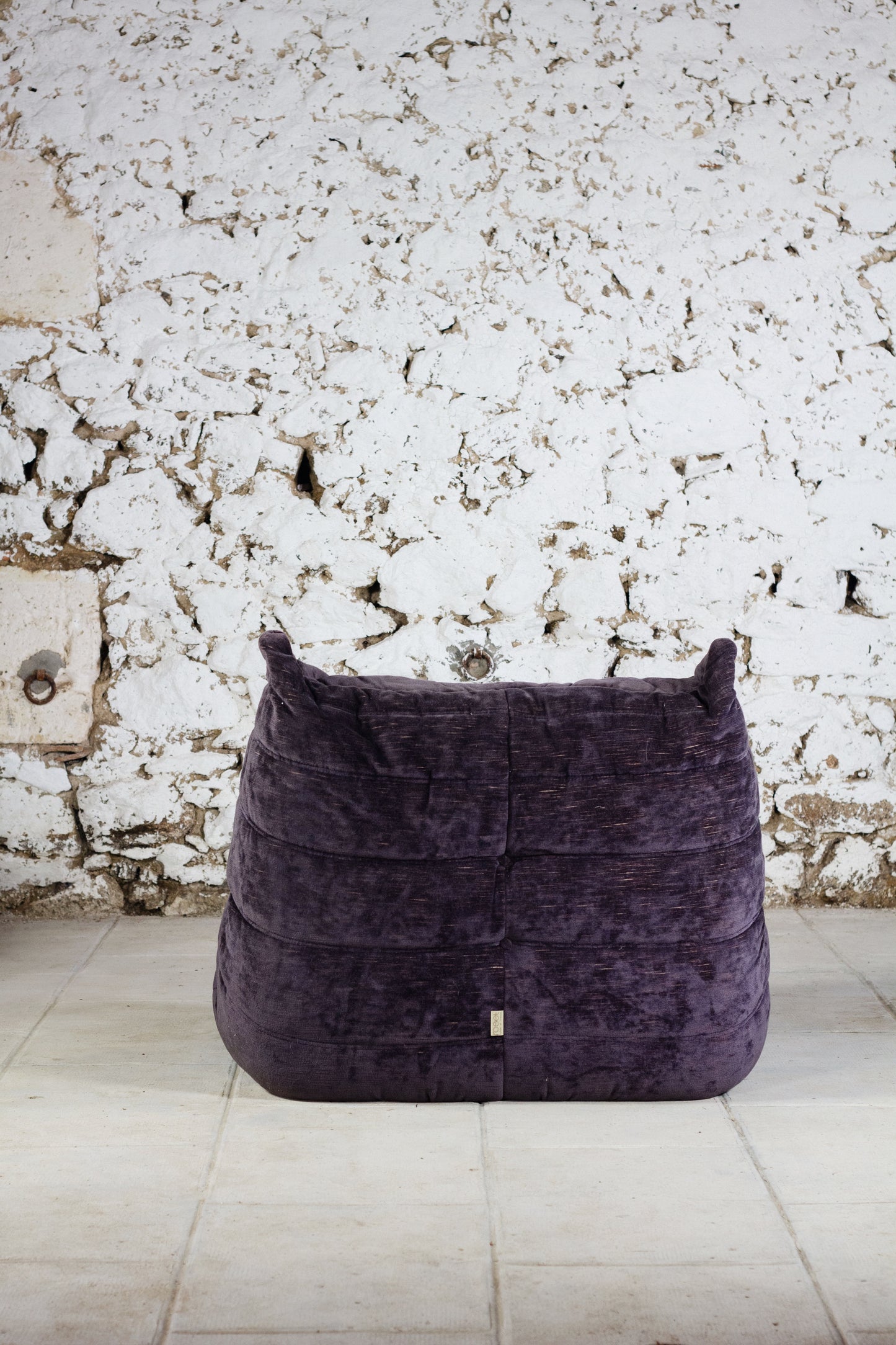Ensemble de 3 canapés Togo en velours aubergine par Michel Ducaroy, LIGNE ROSET, 1973