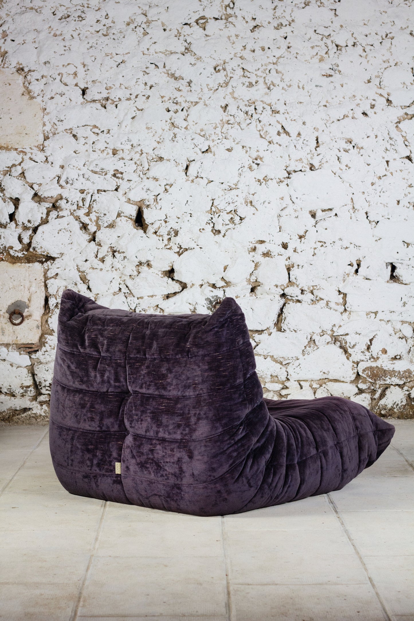 Ensemble de 3 canapés Togo en velours aubergine par Michel Ducaroy, LIGNE ROSET, 1973