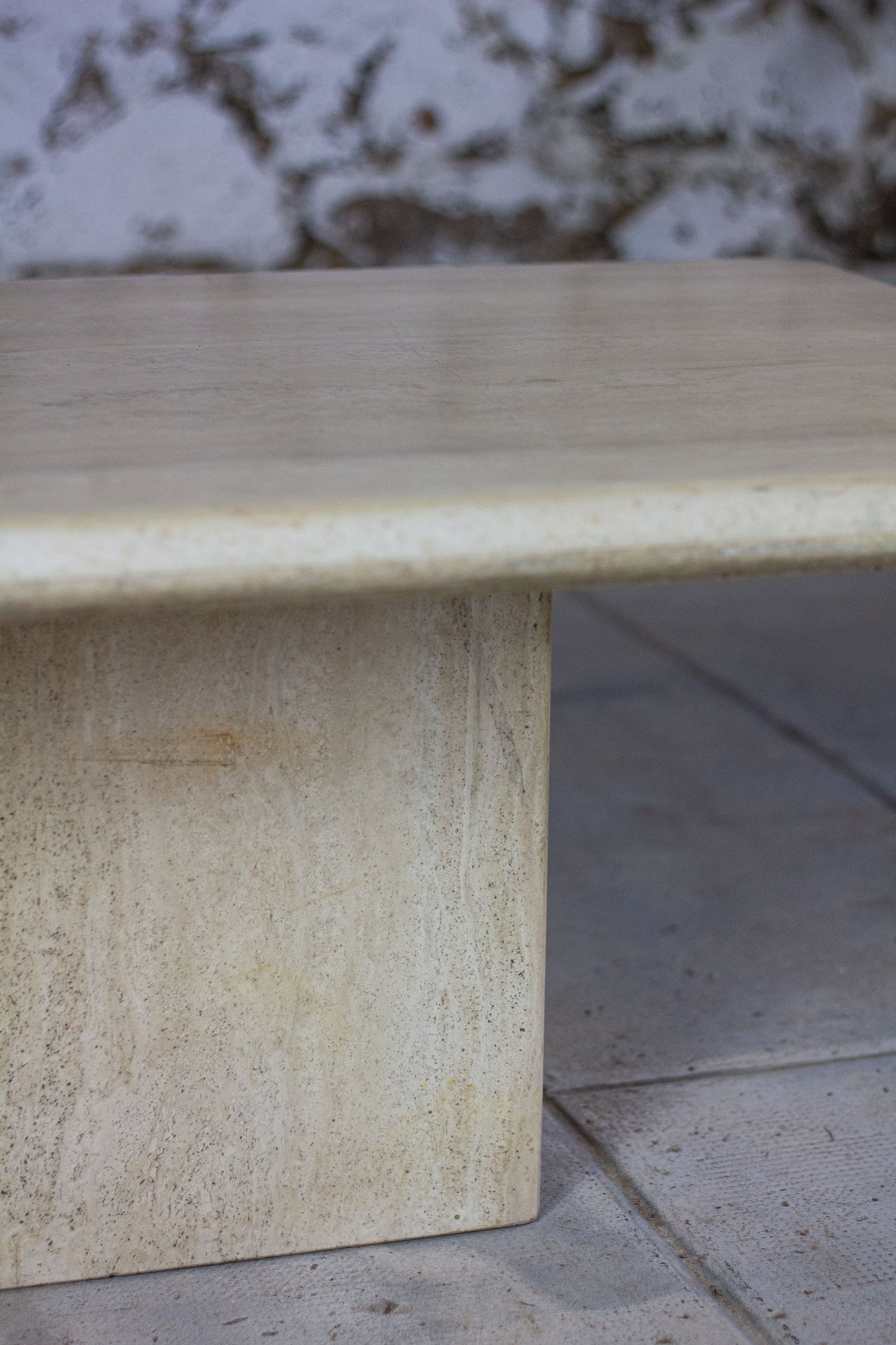 Grande table basse travertin italien, 1970