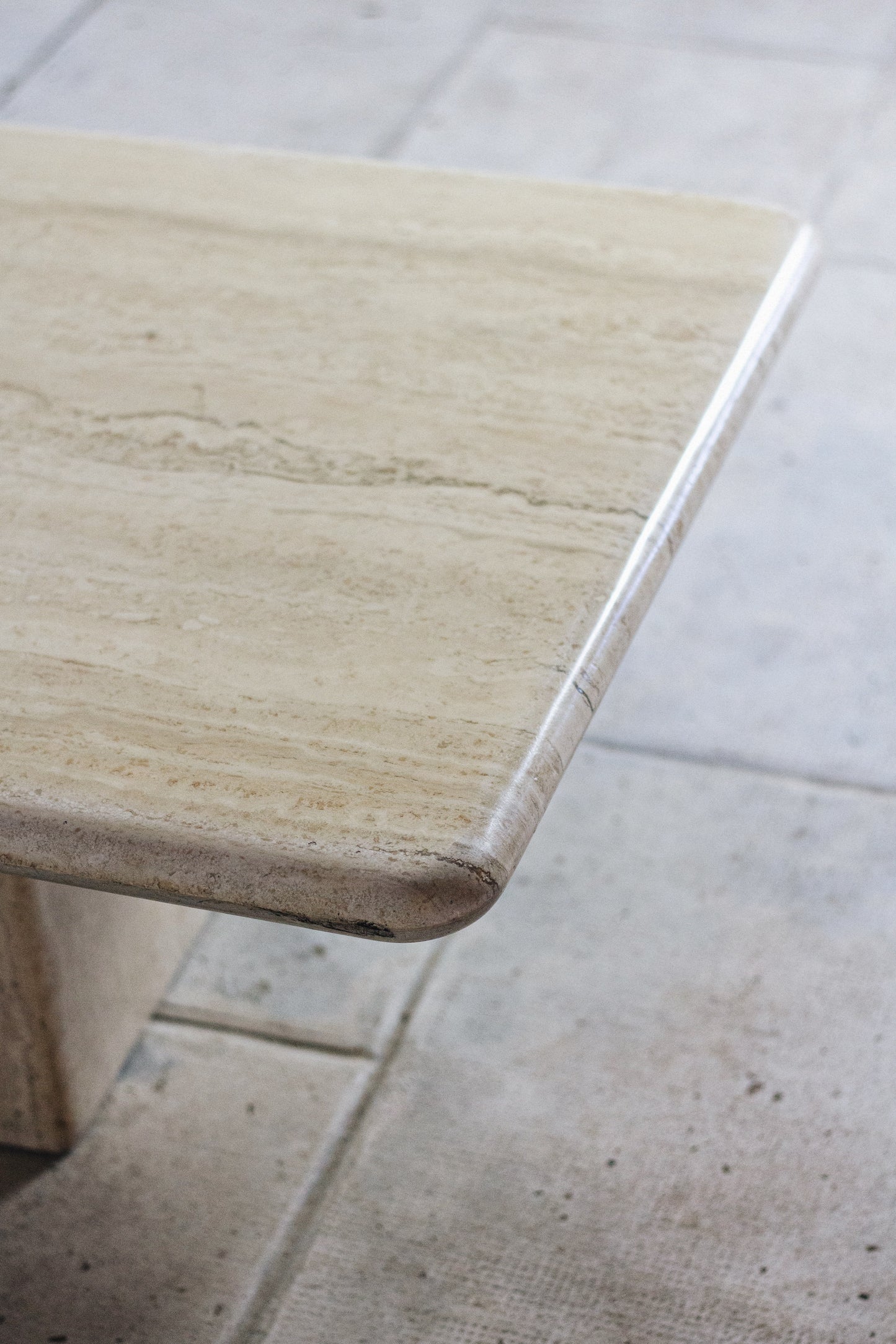 Grande table basse travertin italien, 1970