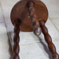 Tabouret tripode en bois tourné Charles Dudouyt, 1950