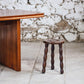 Tabouret tripode en bois tourné Charles Dudouyt, 1950
