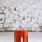 Trois tables gigognes en plastique orange par Prisunic, 1970