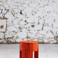 Trois tables gigognes en plastique orange par Prisunic, 1970