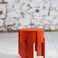 Trois tables gigognes en plastique orange par Prisunic, 1970