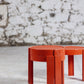 Trois tables gigognes en plastique orange par Prisunic, 1970
