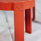 Trois tables gigognes en plastique orange par Prisunic, 1970