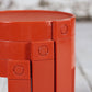 Trois tables gigognes en plastique orange par Prisunic, 1970