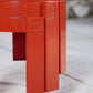 Trois tables gigognes en plastique orange par Prisunic, 1970