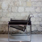 Fauteuil Wassily en cuir brun par Marcel Breuer