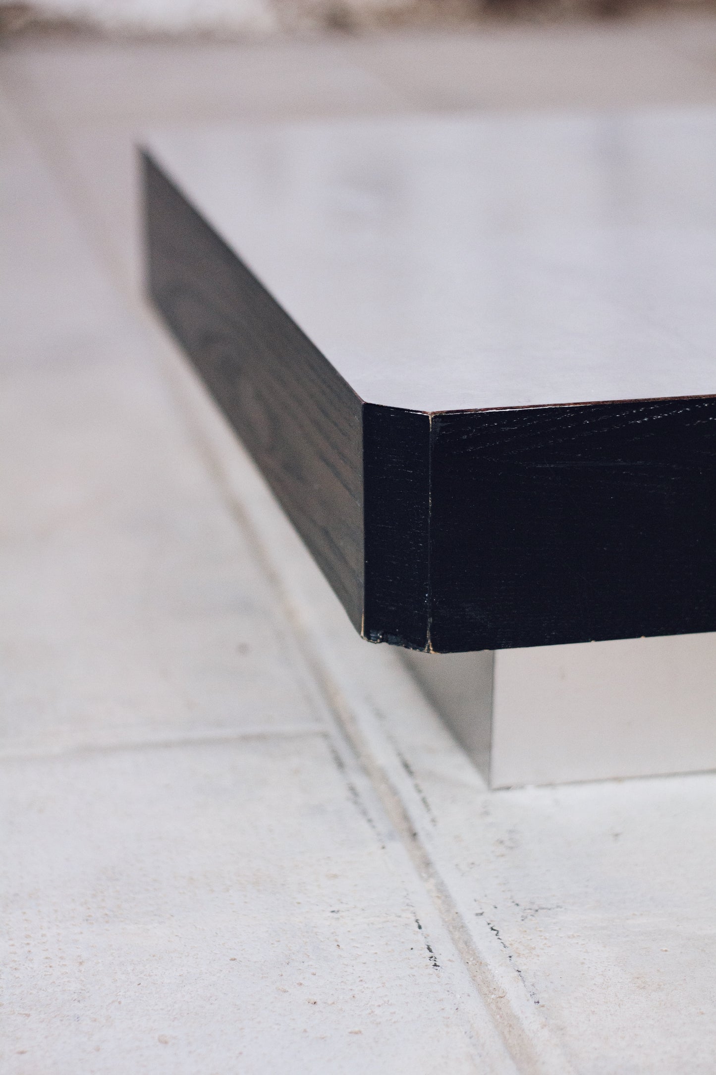 Table basse bar bois et acier Willy Rizzo, 1970